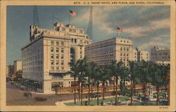 U.S. Grant Hotel and Plaza San Diego, CA Postcard Postcard Postcard