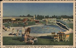 Swimming pool, Thunderbird Country Club Postcard