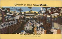 Greetings from California. Lucca Restaurant Los Angeles, CA Postcard Postcard Postcard