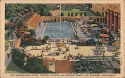 The Ambassador Hotel, Crystal Plunge and Suntan Beach Los Angeles, CA Postcard Postcard Postcard