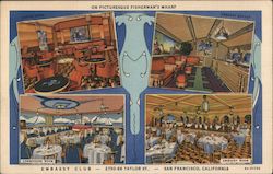 Embassy Club. Empire room, Commodore room, Embassy buffet, Embassy room Postcard