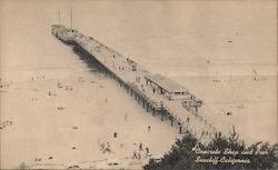 Concrete ship and pier, beach, ships Seacliff, CA Postcard Postcard Postcard