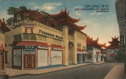 Gin Ling Way, New Chinatown Los Angeles, CA Postcard Postcard Postcard