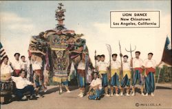 Lion Dance, New Chinatown Los Angeles, CA Postcard Postcard Postcard