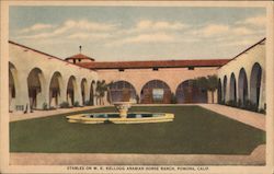 Stables on W.K. Kellogg Arabian Horse Ranch Pomona, CA Postcard Postcard Postcard