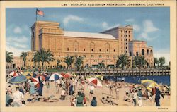 Municipal Auditorium From Beach Postcard