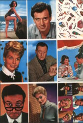 Multi Movie Stars. Rock Hudson, John Wayne, Kim Novak, Natalie Wood, Doris Day, Peter Sellers Celebrities Postcard Postcard Postcard