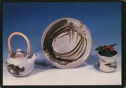 Rich Sim, Potter, Diinerware, Sculpture, and Raku Postcard