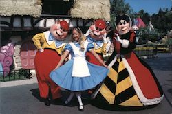 Fantasyland, Alice in Wonderland, Tweedledum and Tweedledee, Queen of Hearts Postcard