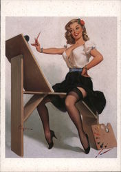 The Right Touch, painting by Gil Elvgren Swimsuits & Pinup Postcard Postcard Postcard