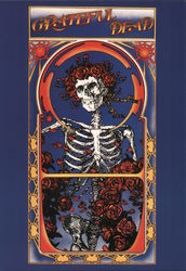 Skeleton and Roses Album Cover - Grateful Dead Poster Style Postcard Postcard Postcard