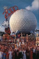 World Center, Epcot Center dome with Millennium Celebration decoration Postcard