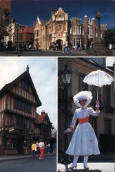 Epcot. United Kingdom World Showcase, Mary Poppins, English Pub, shops Orlando, FL Postcard Postcard Postcard