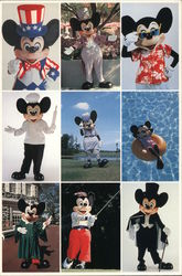 The Many Faces of Mickey Mouse - Mickey's Florida Collection Postcard