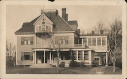 Three story house with widow's walk Buildings Postcard Postcard Postcard