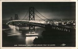 Oakland Bay Bridge and Bay Bridge From YB Island San Francisco, CA Postcard Postcard Postcard