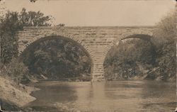 Stone Bridge Over A River Landscapes Postcard Postcard Postcard