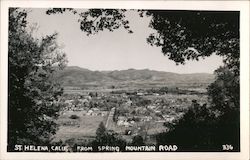 St. Helena, Calif., from Spring Mountain Road Saint Helena, CA Postcard Postcard Postcard