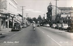 Street Scene, 1952 St. Helena, CA Postcard Postcard Postcard