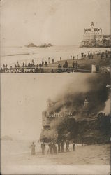 Cliff House - Cliff House Burning San Francisco, CA Lipman Photo Postcard Postcard Postcard