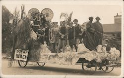 Ocean Beach parade float, horse drawn Postcard