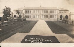 Main building, Grass Valley High School, California Postcard