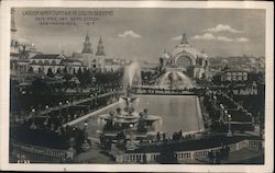 Lagoon and Fountain in South Gardens - PPIE, 1915 Postcard