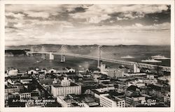 S. F. - Oakland Bay Bridge and U. S. Navy Fleet San Francisco, CA Postcard Postcard Postcard