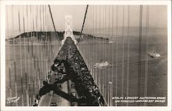 San Francisco-Oakland Bay Bridge, World's Largest Suspension Bridge Postcard