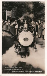 Miniature Railway, Fleishhacker Playfield, Zoological Gardens Postcard