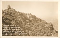 Lookout Tower on the summit of Mt. Tamalpais Mill Valley, CA Mount Tamalpais Postcard Postcard Postcard