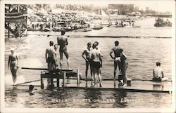 Water Sports on Lake Postcard