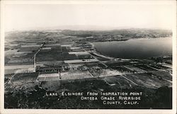 Lake Elsinore from Inspiration Point, Ortega Grade, Riverside County, CA Postcard