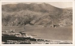 Bird's Eye View Golden Gate Bridge Postcard