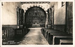 Interior, Mission Delores Postcard