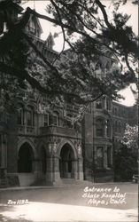 Entrance to State Hospital Napa, CA Postcard Postcard Postcard