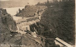 Bird's eye view of Dam California Schuffler  Photo Postcard Postcard Postcard