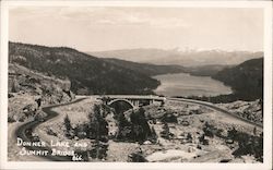 Donner Lake and Summit Bridge Truckee, CA Postcard Postcard Postcard