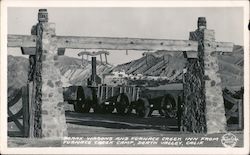 Borax wagons and Furnace Creek Inn from Furnace Creek Camp Death Valley, CA Postcard Postcard Postcard