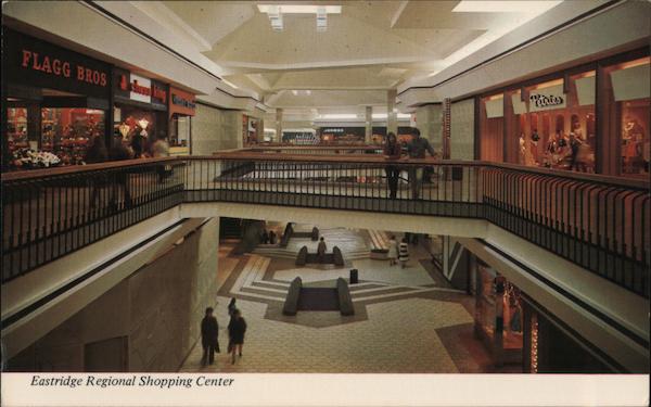 Eastridge Regional Shopping Center, second level San Jose, CA Postcard