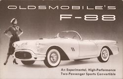 Oldsmobile's F-88 two passenger sports convertible Cars Postcard Postcard Postcard