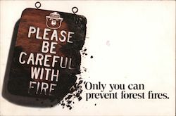 Smokey the bear. Please be careful with fire. Only you can prevent forest fires. Advertising Postcard Postcard Postcard