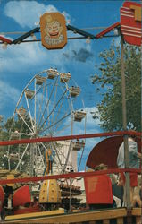 Forest Park Highlands, Ferris Wheel, Tilt-a-whirl Postcard