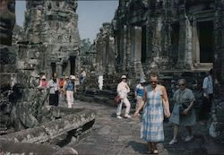 Angkor Wat Adventures travel advertisement Postcard