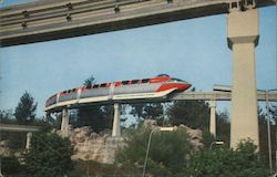 Monorail - Disneyland Postcard