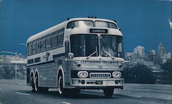 Continental Trailways System Silver Eagle Luxury Bus Service Postcard