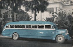 Southeastern Greyhoud Lines blue bus Postcard