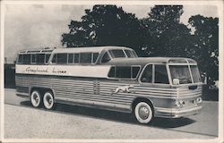 Greyhound Scenicruiser, two level bus. Postcard