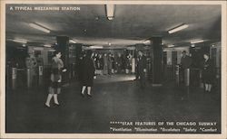 A Typical Mezzanine Situation - Chicago Subway Postcard