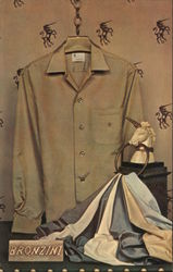 Bronzini "Unicorn Silk" Men's Dress Shirts ad and order form Postcard